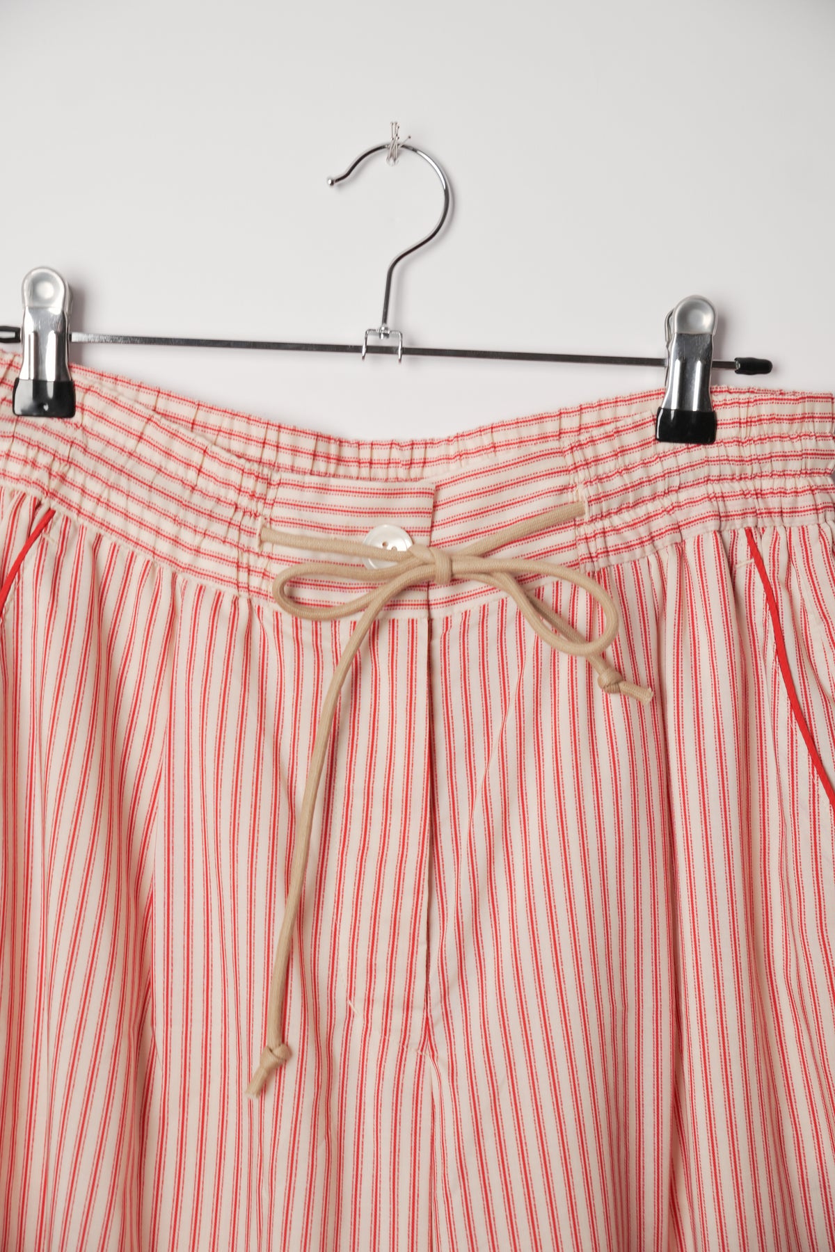 Sacai Stripe Elastic Waist Wide Leg Pants