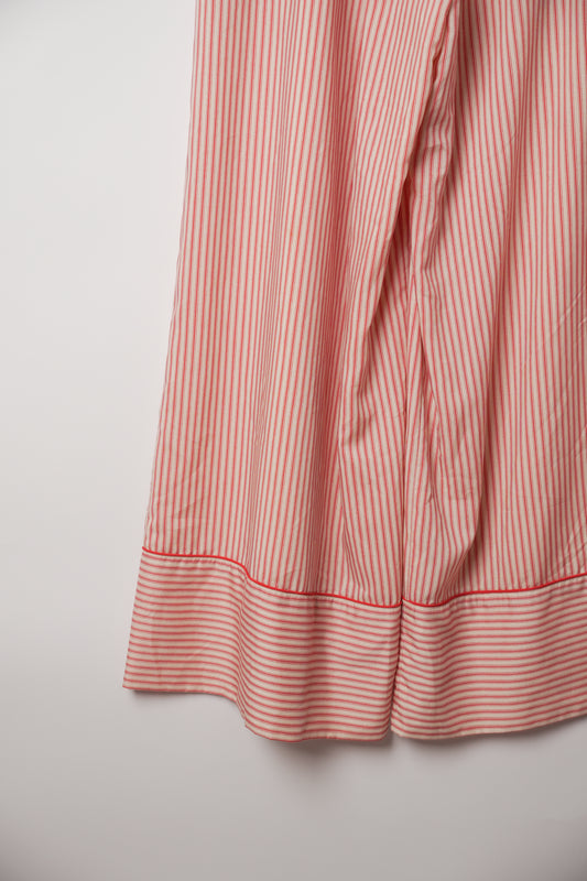 Sacai Stripe Elastic Waist Wide Leg Pants