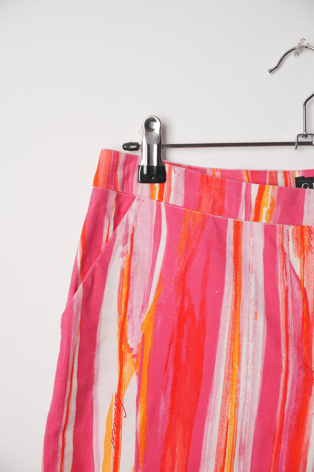 Gucci Pink Orange Watercolour Stroke Capri Pants