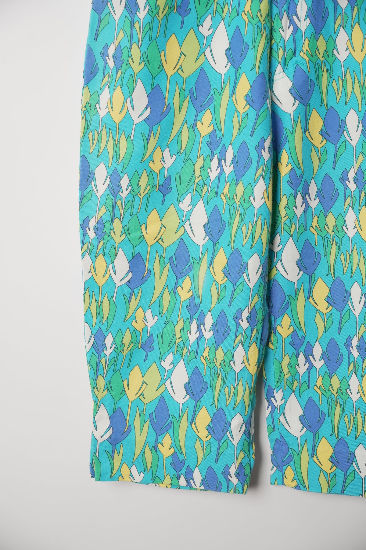 Versace Jeans Couture Blue Tree Sketch Half Denim Jean Pants