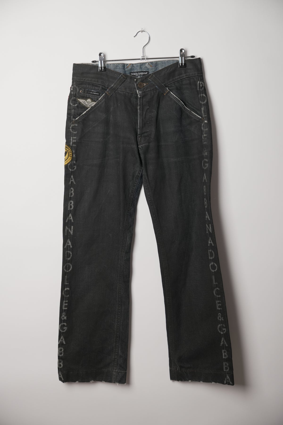 Dolce & Gabbana Logo Side Denim Jeans w Back Patches