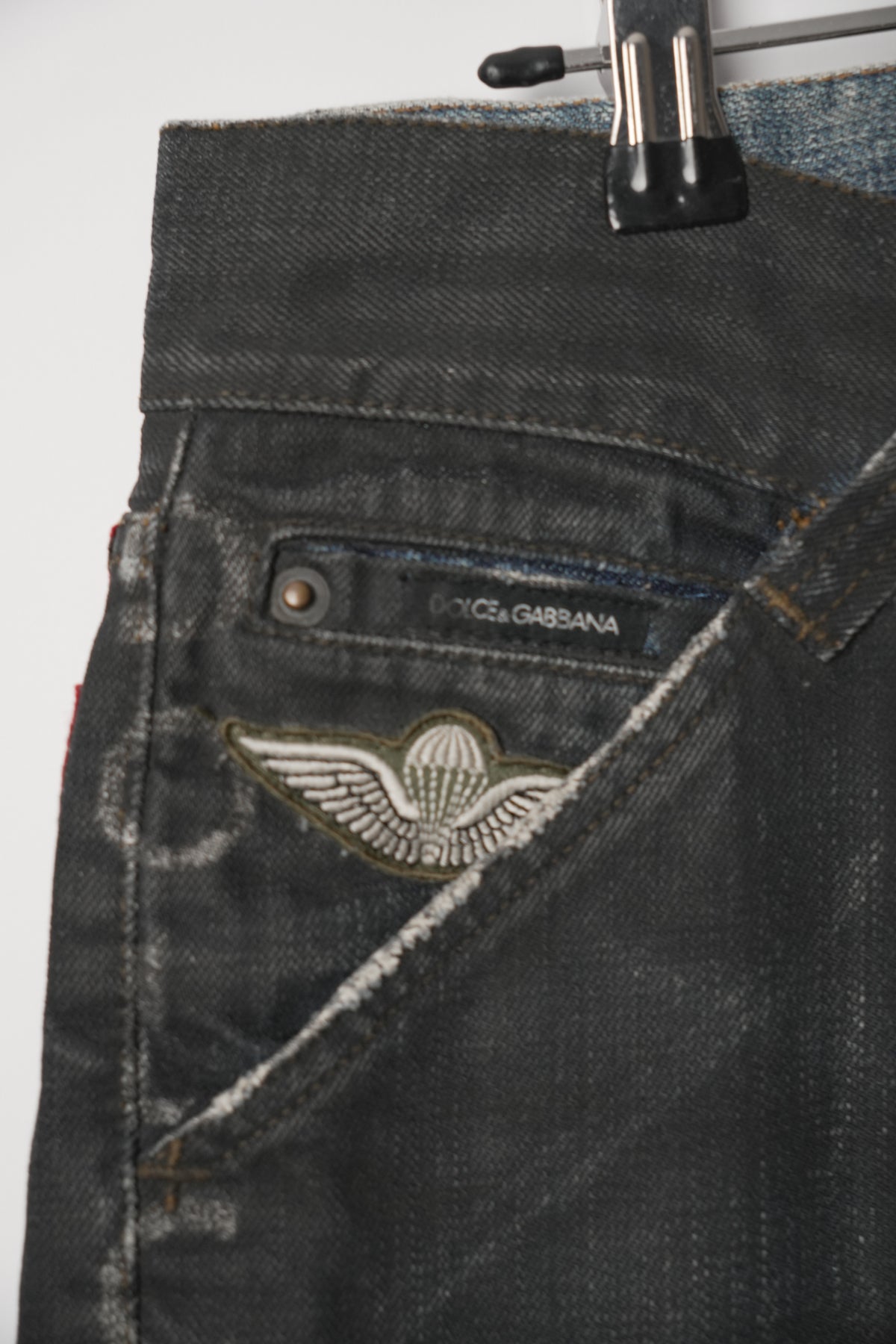 Dolce & Gabbana Logo Side Denim Jeans w Back Patches