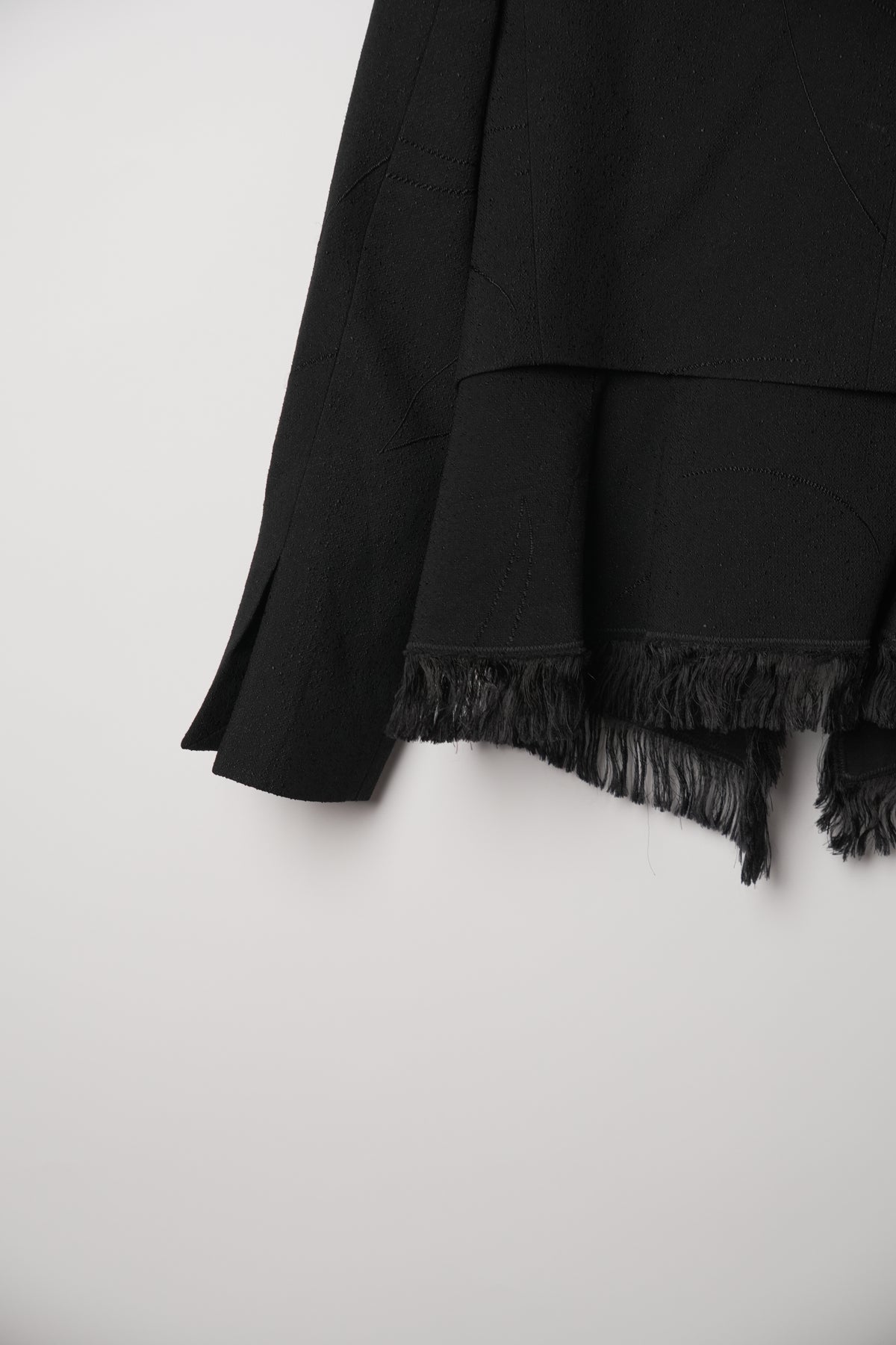 Chloe Black Waterfall Blazer w Fringe Trimming