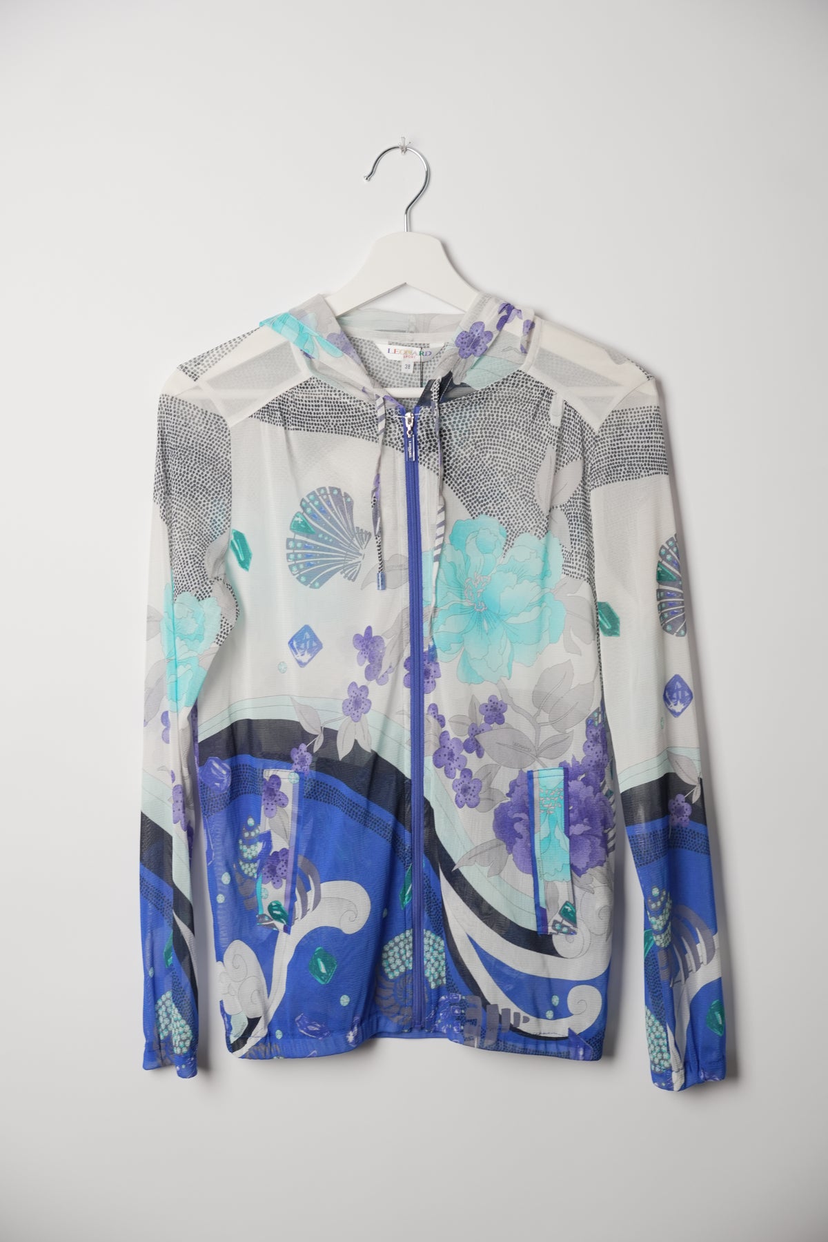 Leonard Floral Seashell Zip Up Hoodie Jacket