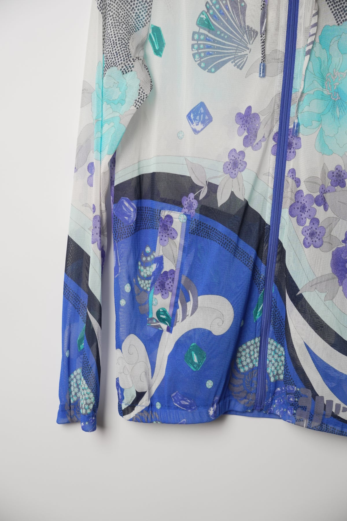 Leonard Floral Seashell Zip Up Hoodie Jacket