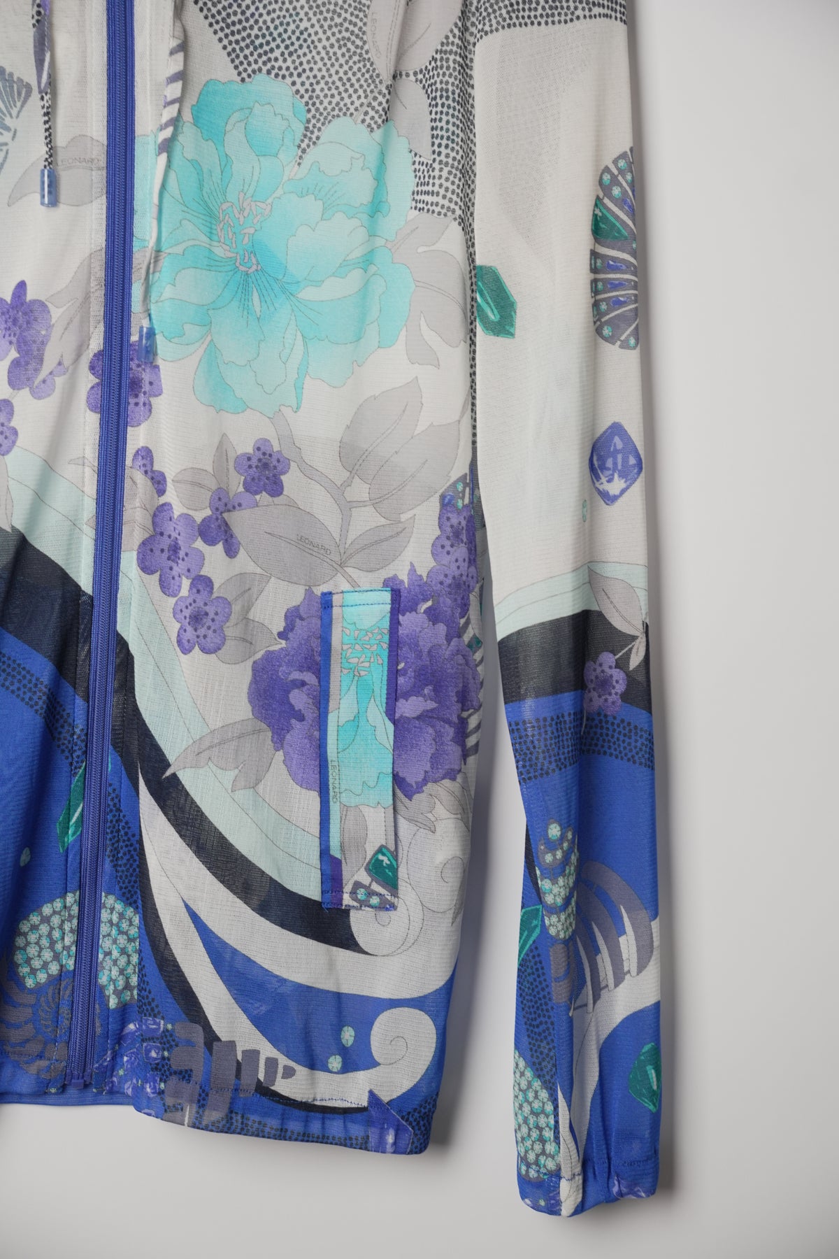 Leonard Floral Seashell Zip Up Hoodie Jacket