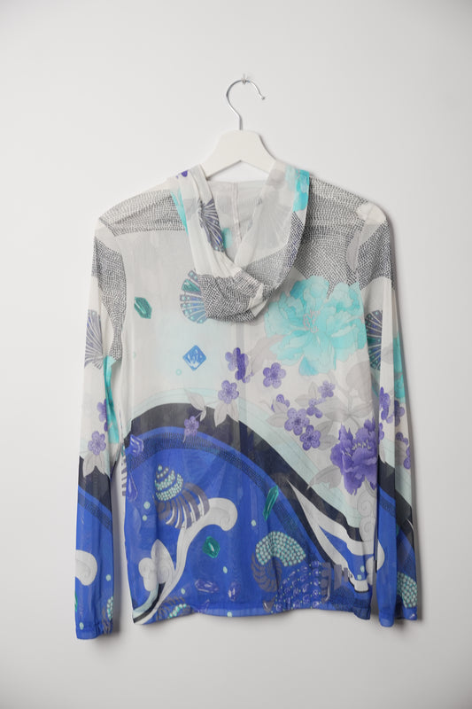 Leonard Floral Seashell Zip Up Hoodie Jacket