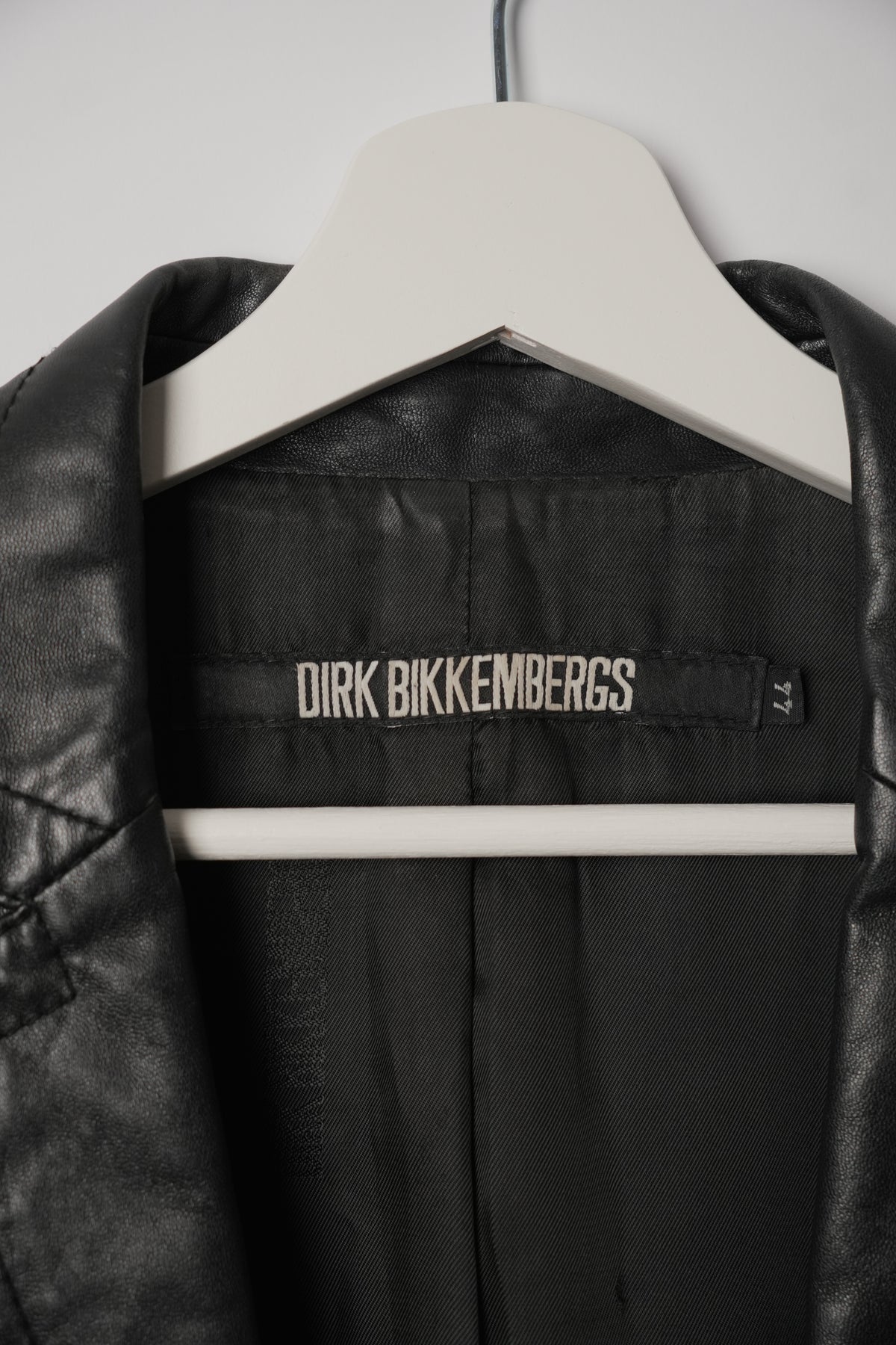 Dirk Bikkembergs Leather Collarless Blazer