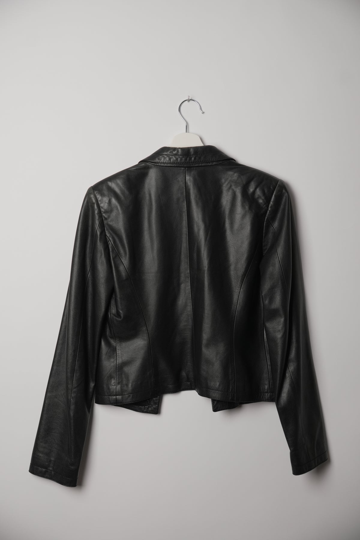 Dirk Bikkembergs Leather Collarless Blazer