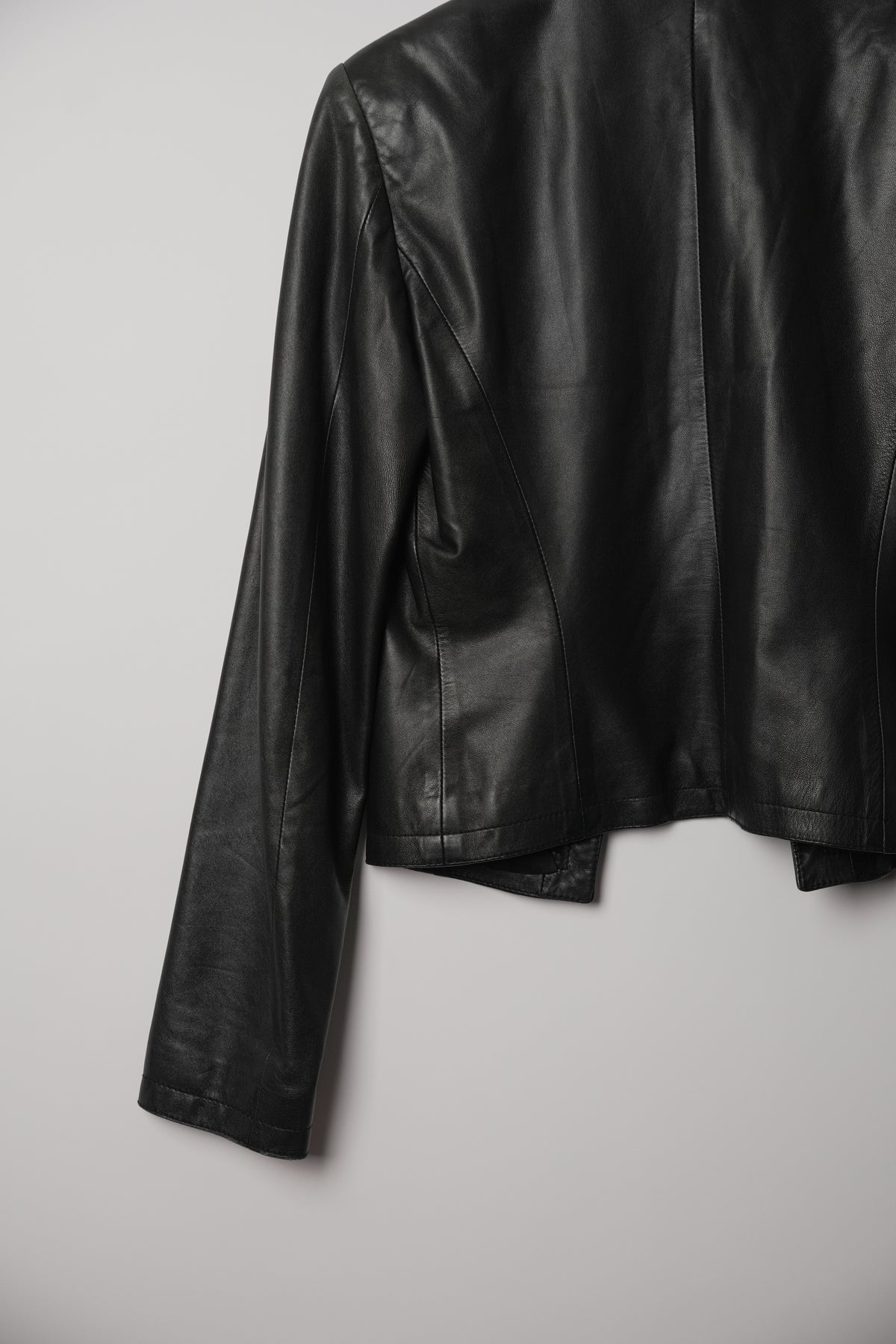 Dirk Bikkembergs Leather Collarless Blazer