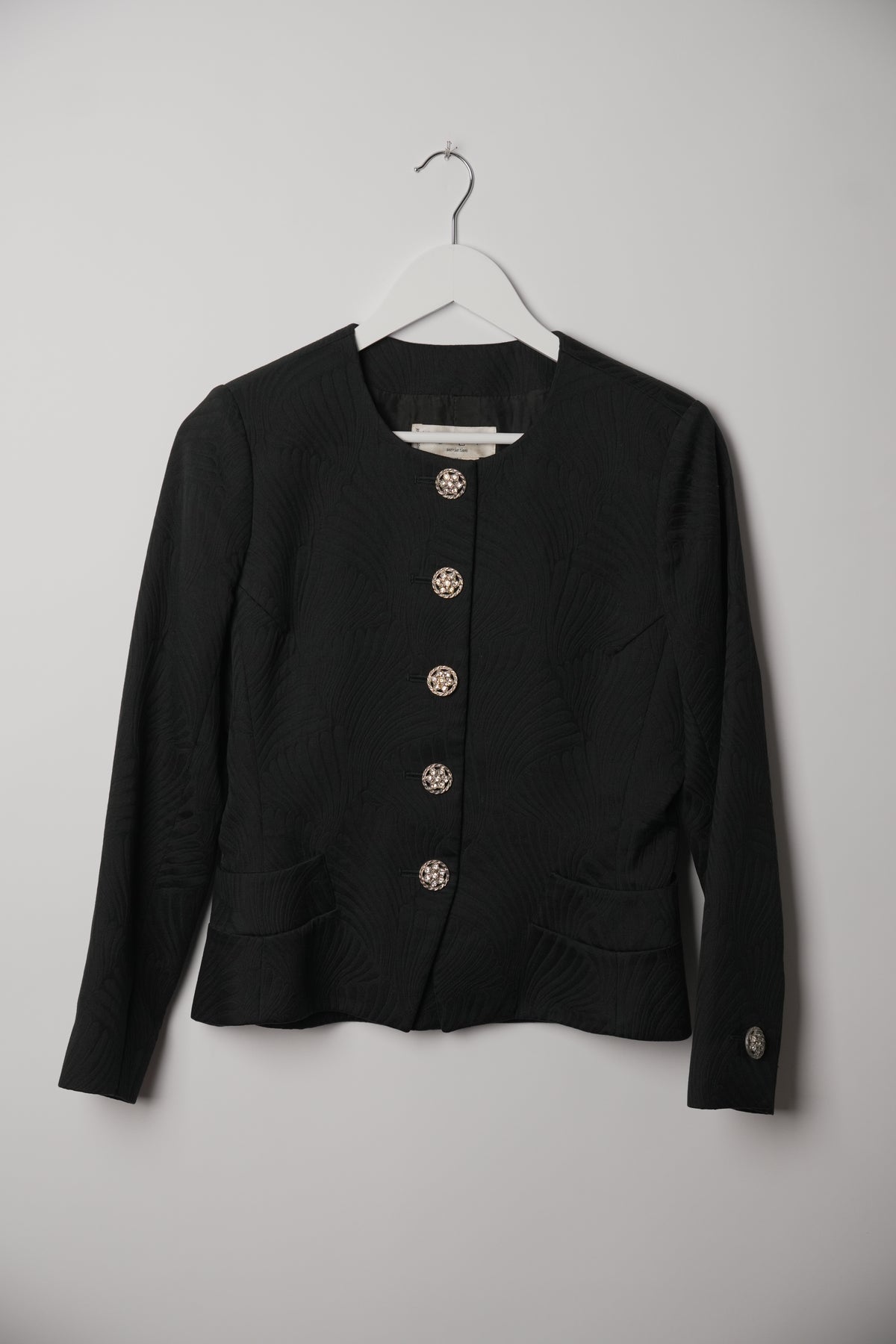 Yves Saint Laurent Embroidered Crystal Button Down Blazer