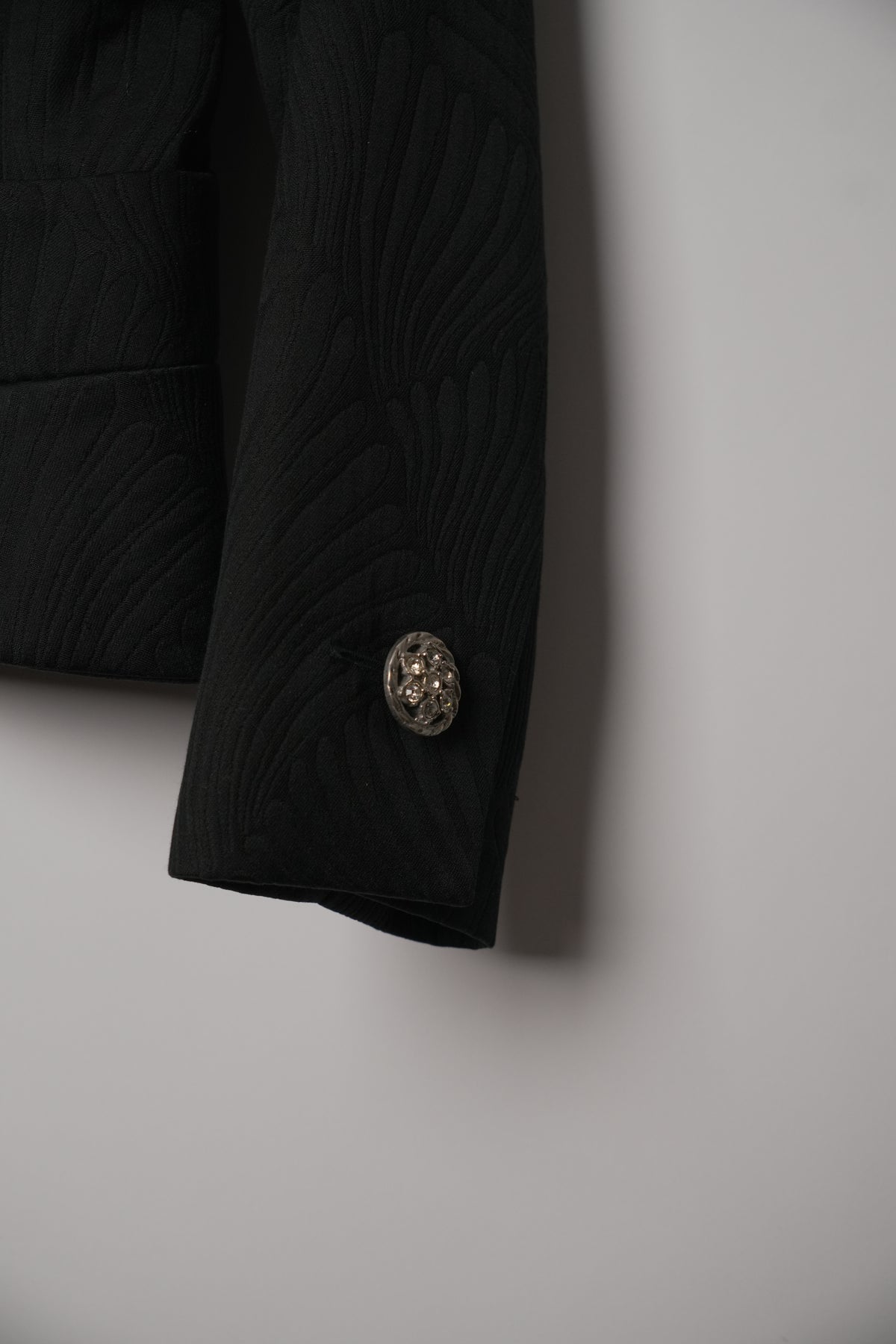 Yves Saint Laurent Embroidered Crystal Button Down Blazer