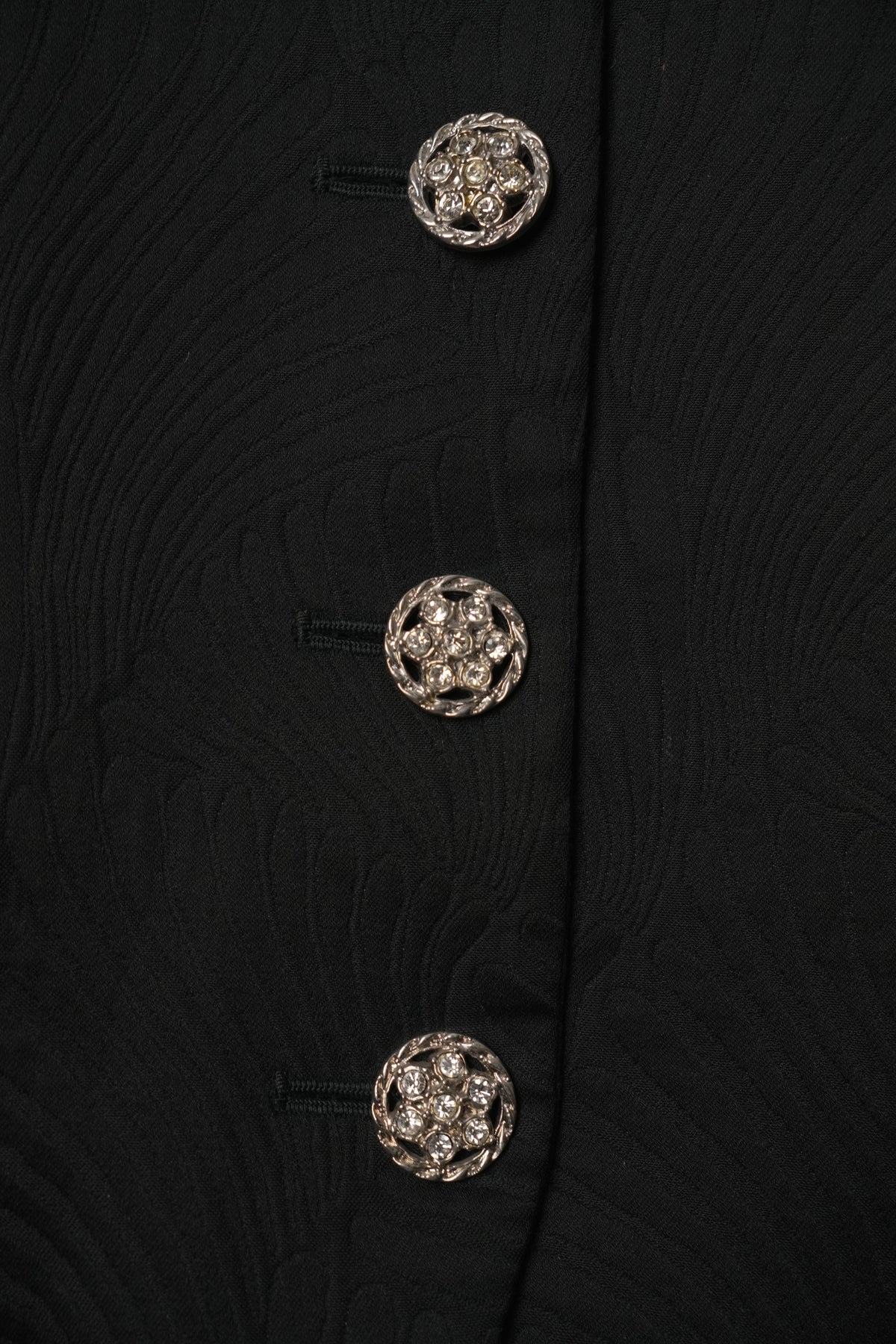 Yves Saint Laurent Embroidered Crystal Button Down Blazer