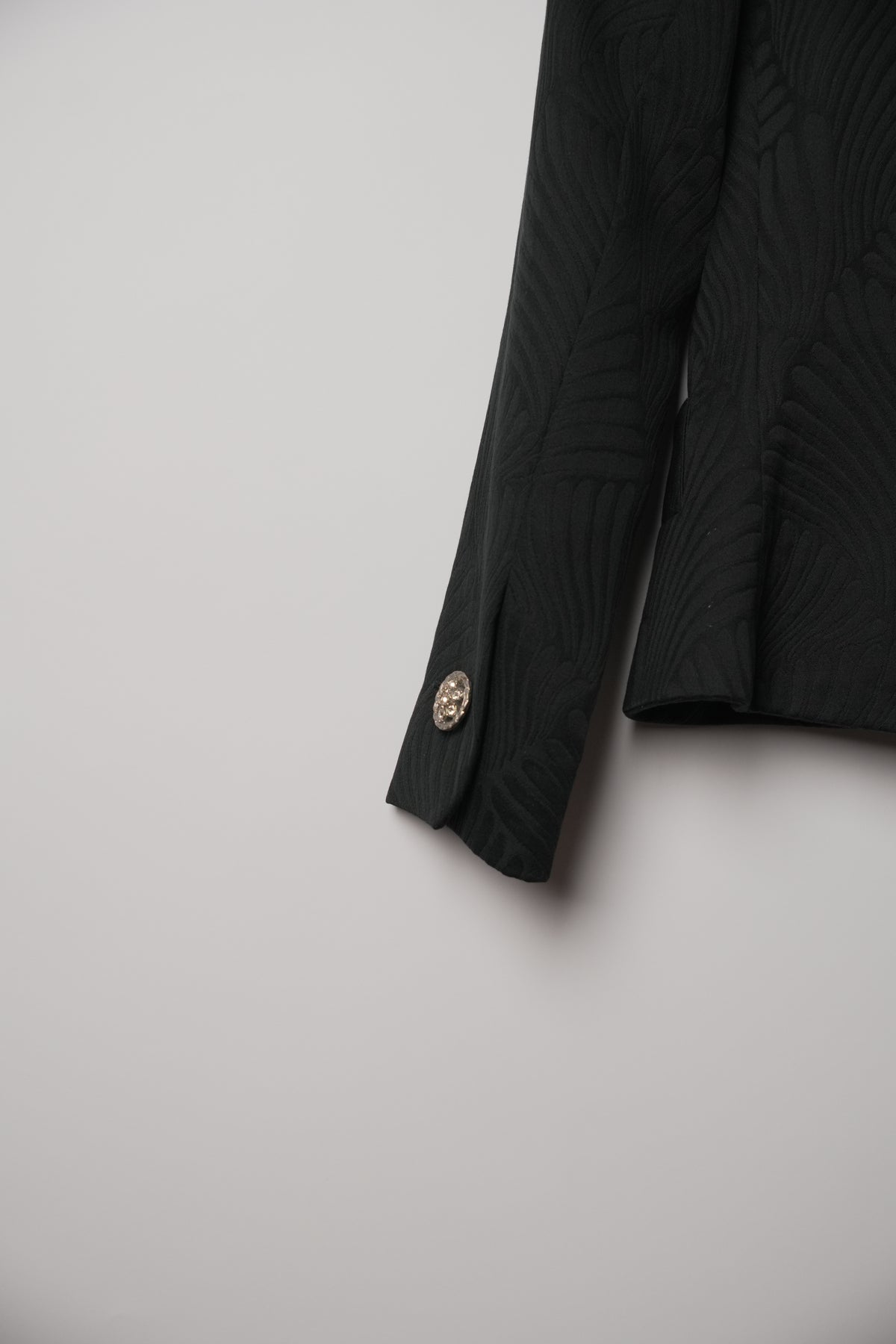 Yves Saint Laurent Embroidered Crystal Button Down Blazer