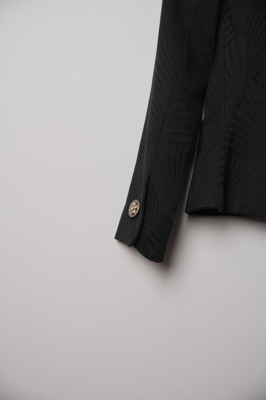 Yves Saint Laurent Black Crystal Button Jacket