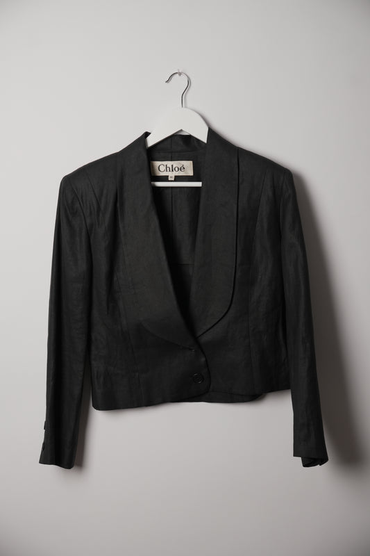 Chloe Black Large Lapel Blazer