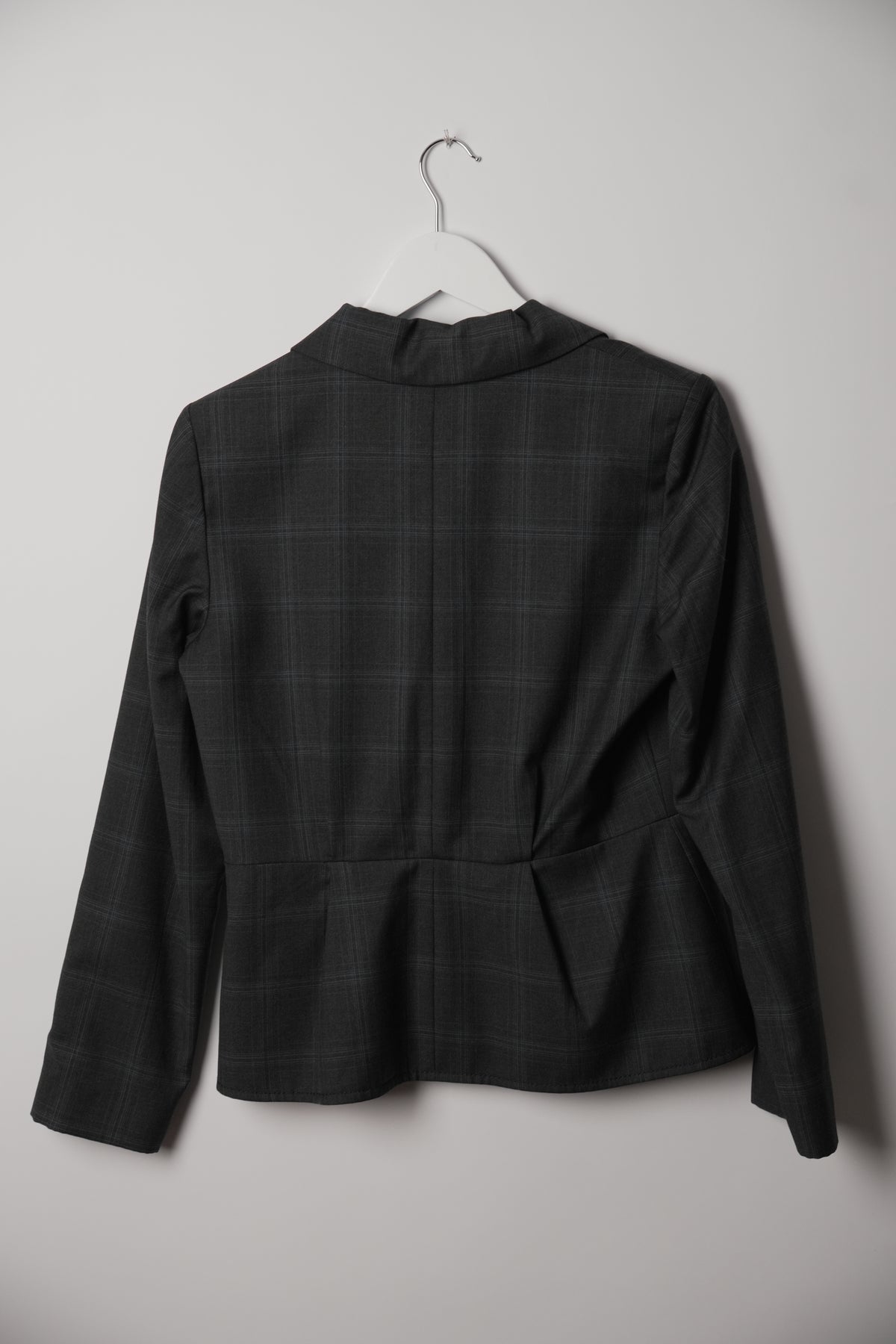 Kenzo Corset Peplum Checkered Blazer