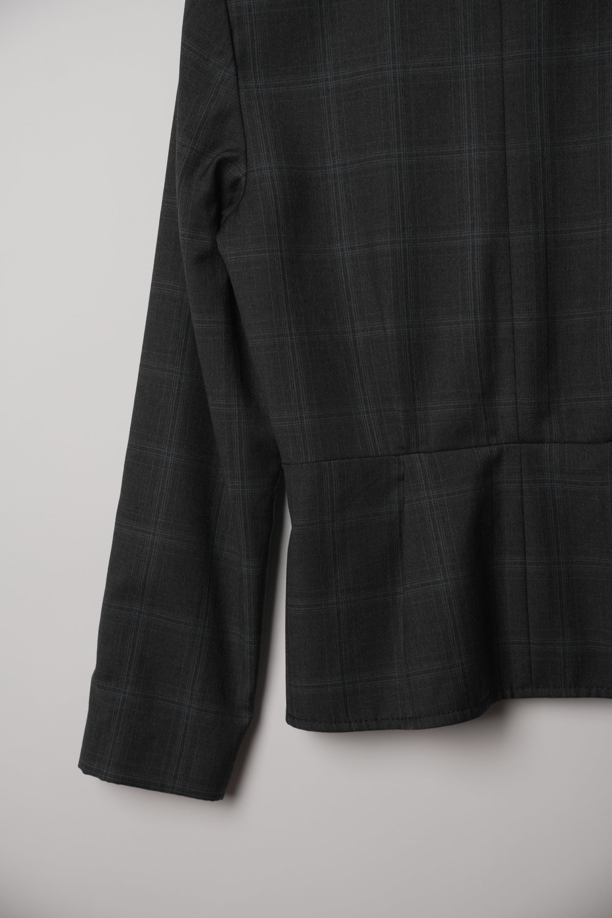 Kenzo Corset Peplum Checkered Blazer