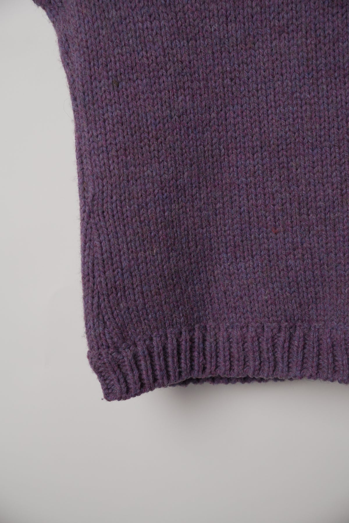 Fendi Purple Sleeveless Turtleneck Knit Top