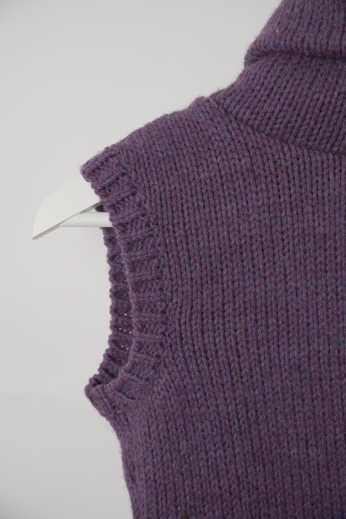 Fendi Purple Sleeveless Turtleneck Knit Top
