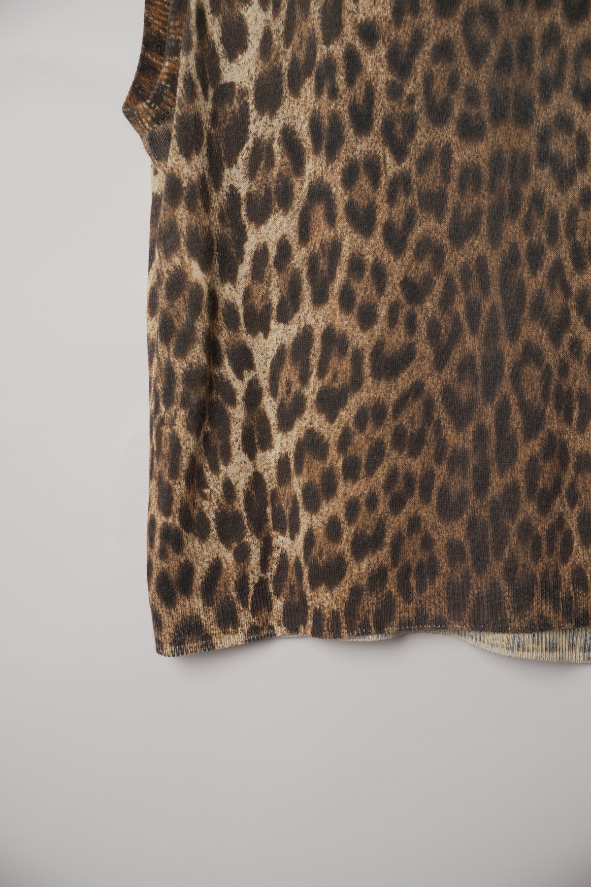 Moschino Cheap and Chic Leopard Print Sleeveless Knit Tank