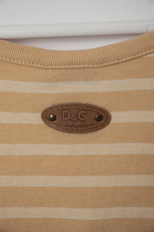 D&G Sand Stripe Cruel Summer Slogan Tank