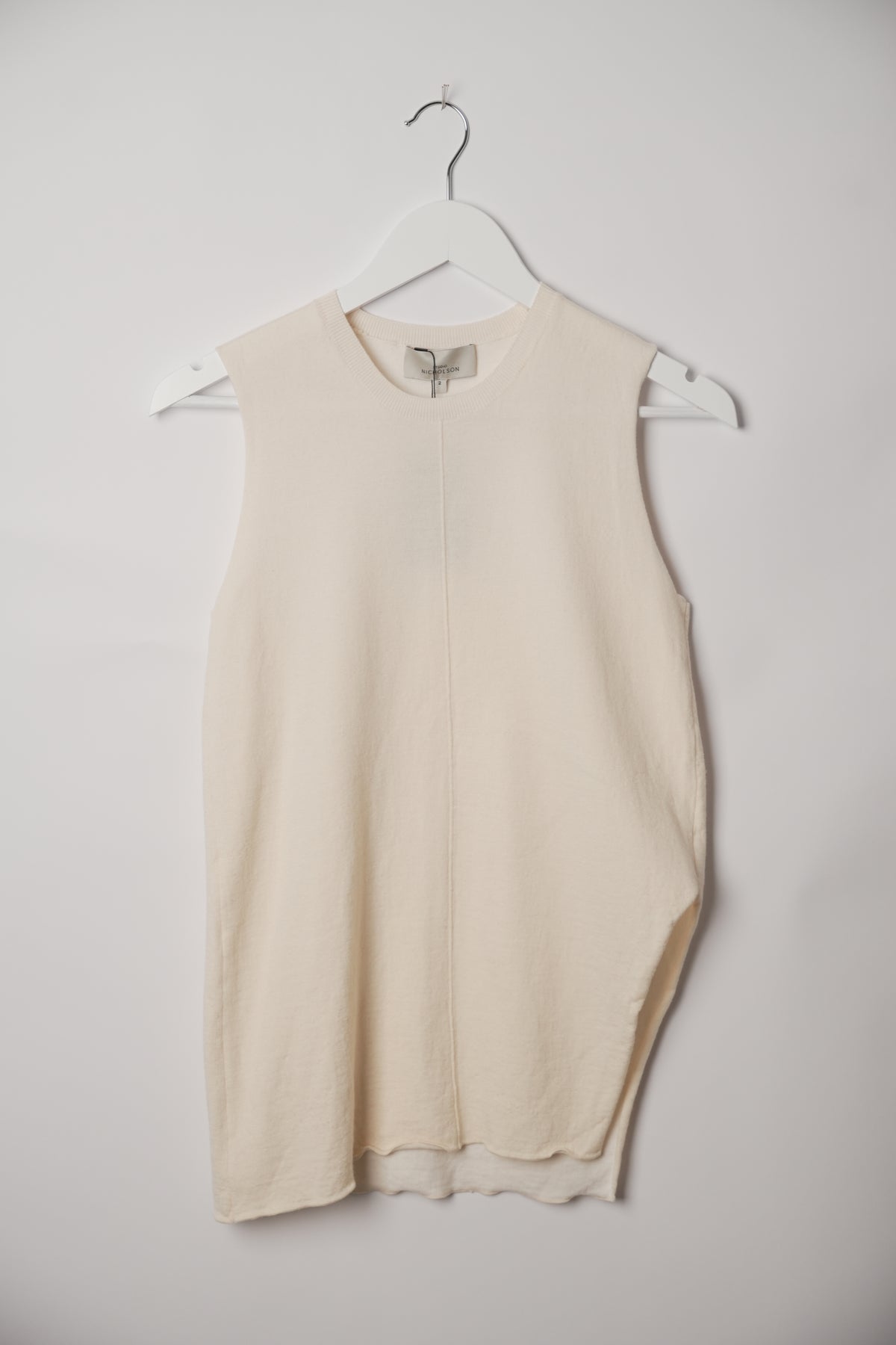 Studio Nicholson Sleeveless Merino Wool Vest with Asymmetric Slit