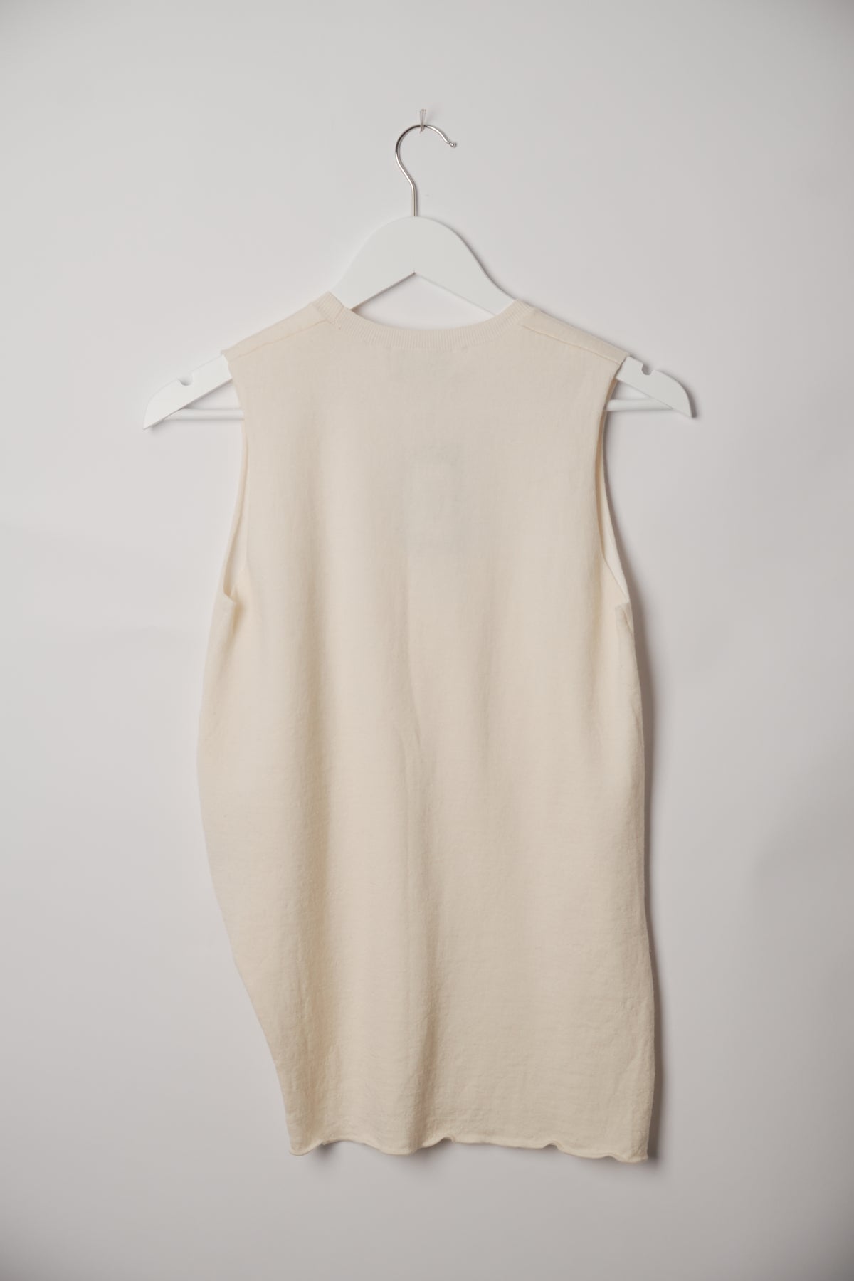 Studio Nicholson Sleeveless Merino Wool Vest with Asymmetric Slit
