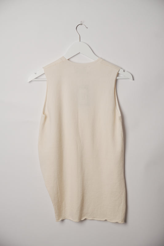 Studio Nicholson Sleeveless Merino Wool Vest with Asymmetric Slit