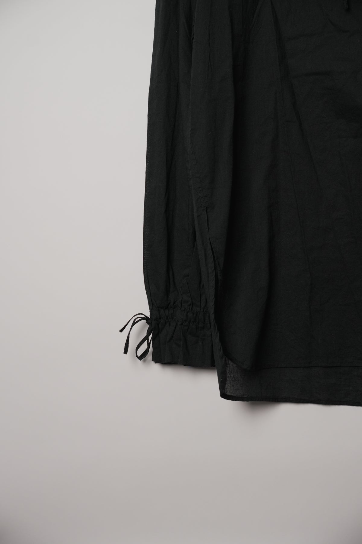 Yves Saint Laurent Rive Gauche Keyhole Tie Balloon Sleeve Blouse