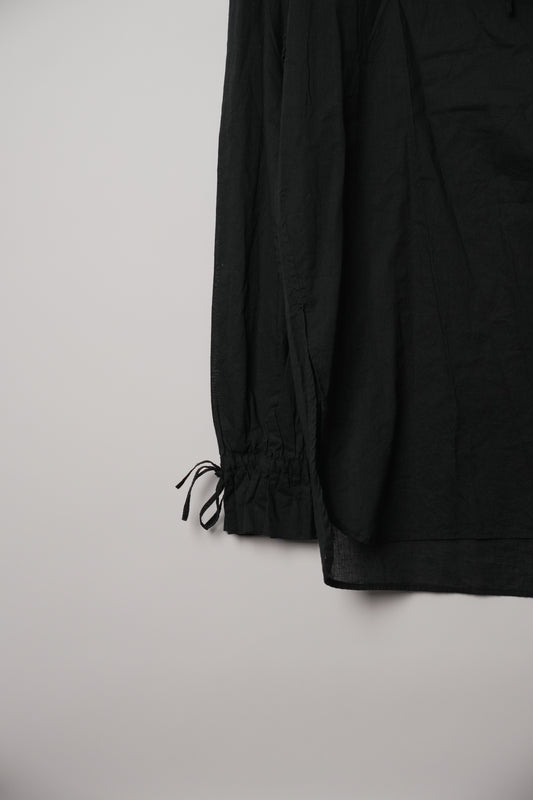Yves Saint Laurent Rive Gauche Keyhole Tie Balloon Sleeve Blouse