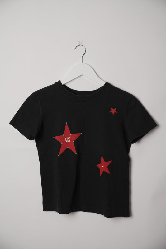 Armani Exchange Black Star Print Tee