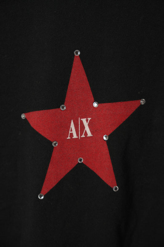 Armani Exchange Black Star Print Tee