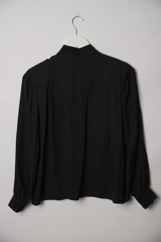 Christian Dior Pret a Porter Silk Mandarin Collar CD Monogram Jacquard Blouse Sz 9