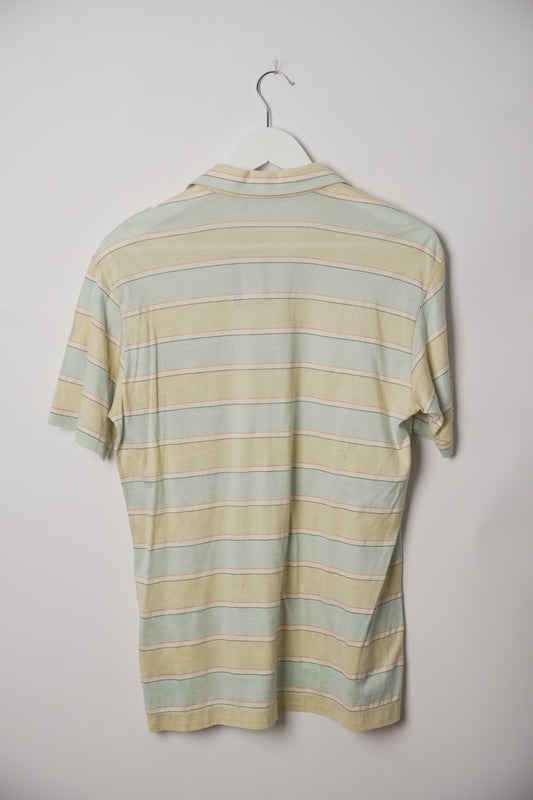 Yves Saint Laurent Striped Short Sleeve Polo Shirt