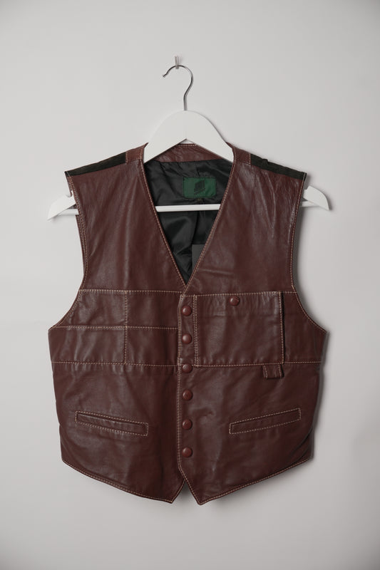 Junior Gaultier Brown Leather Vest