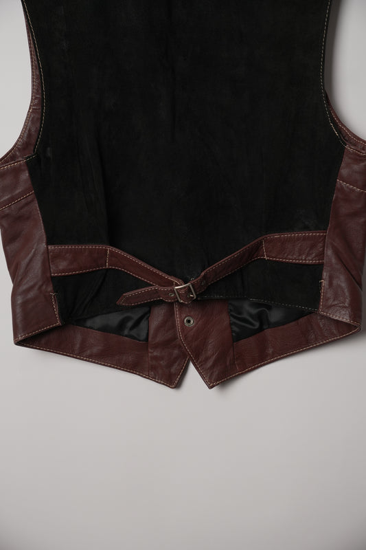 Junior Gaultier Brown Leather Vest