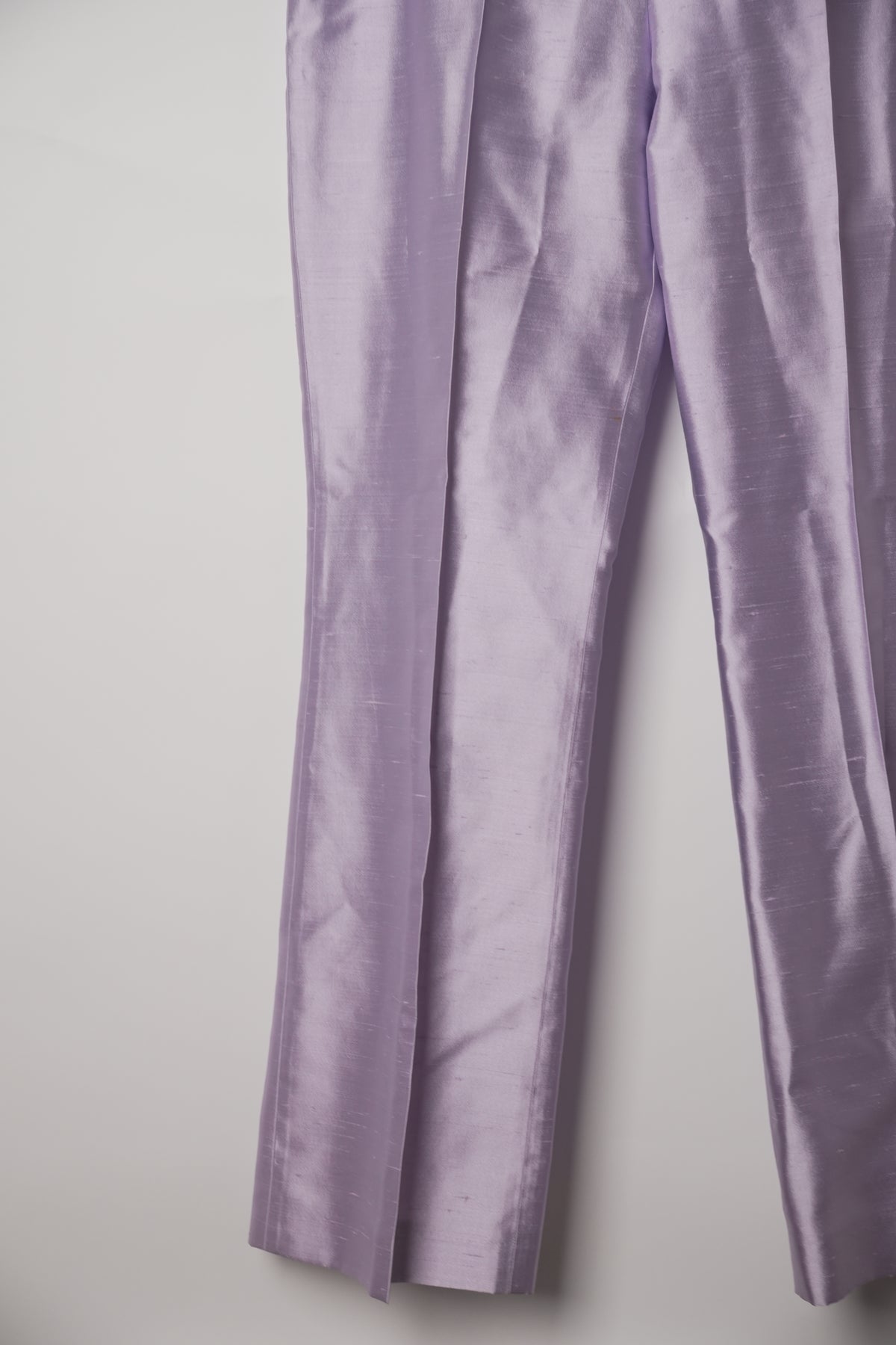 Escada Lilac Silk High Waist Flare Pants