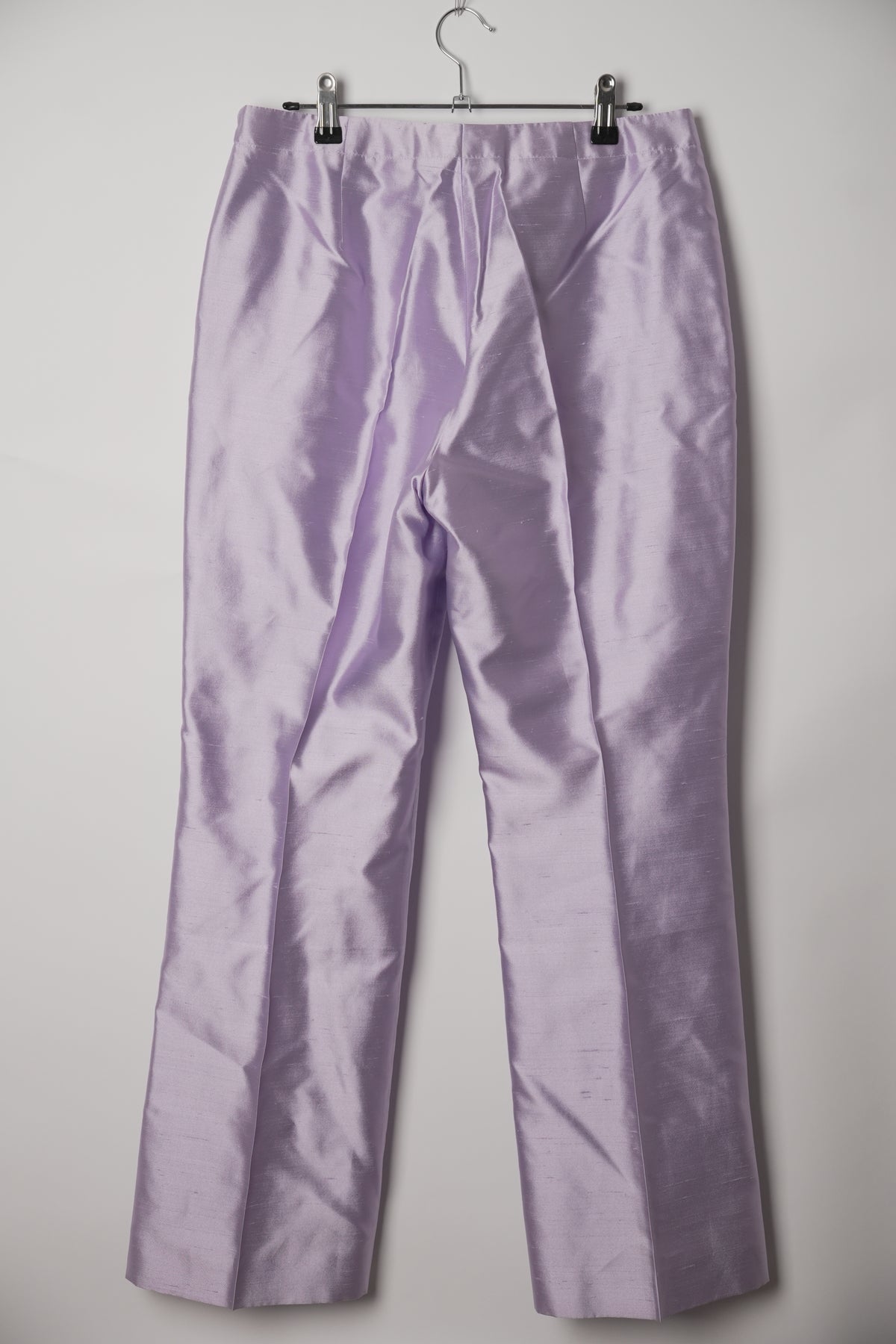 Escada Lilac Silk High Waist Flare Pants