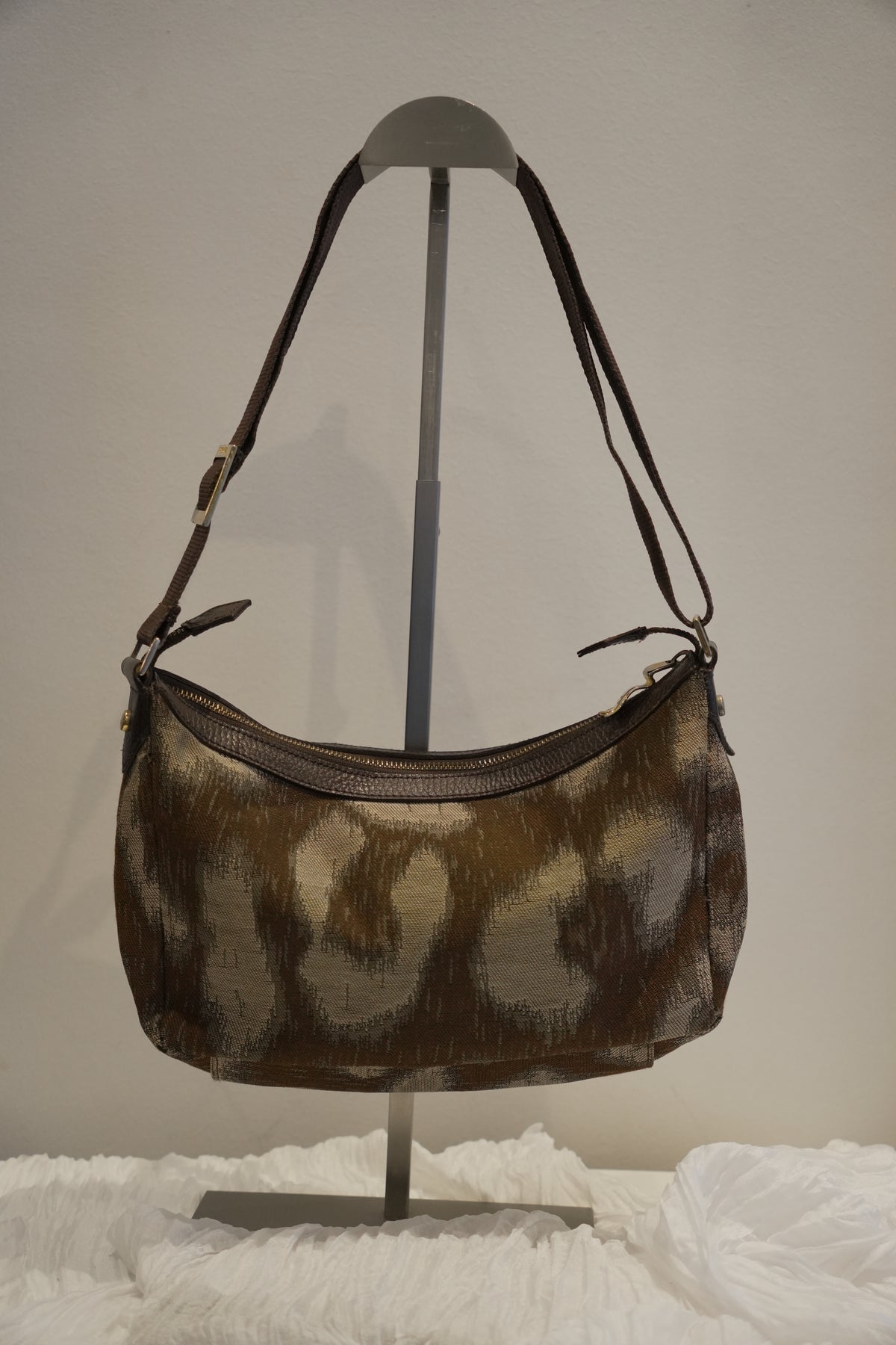 Vivienne Westwood Brown & Grey Leopard Print Crossbody Bag