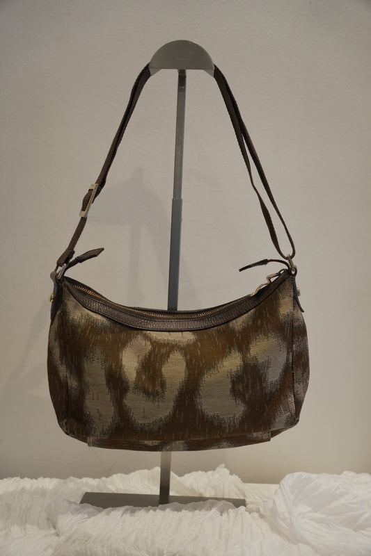 Vivienne Westwood Brown & Grey Leopard Print Crossbody Bag