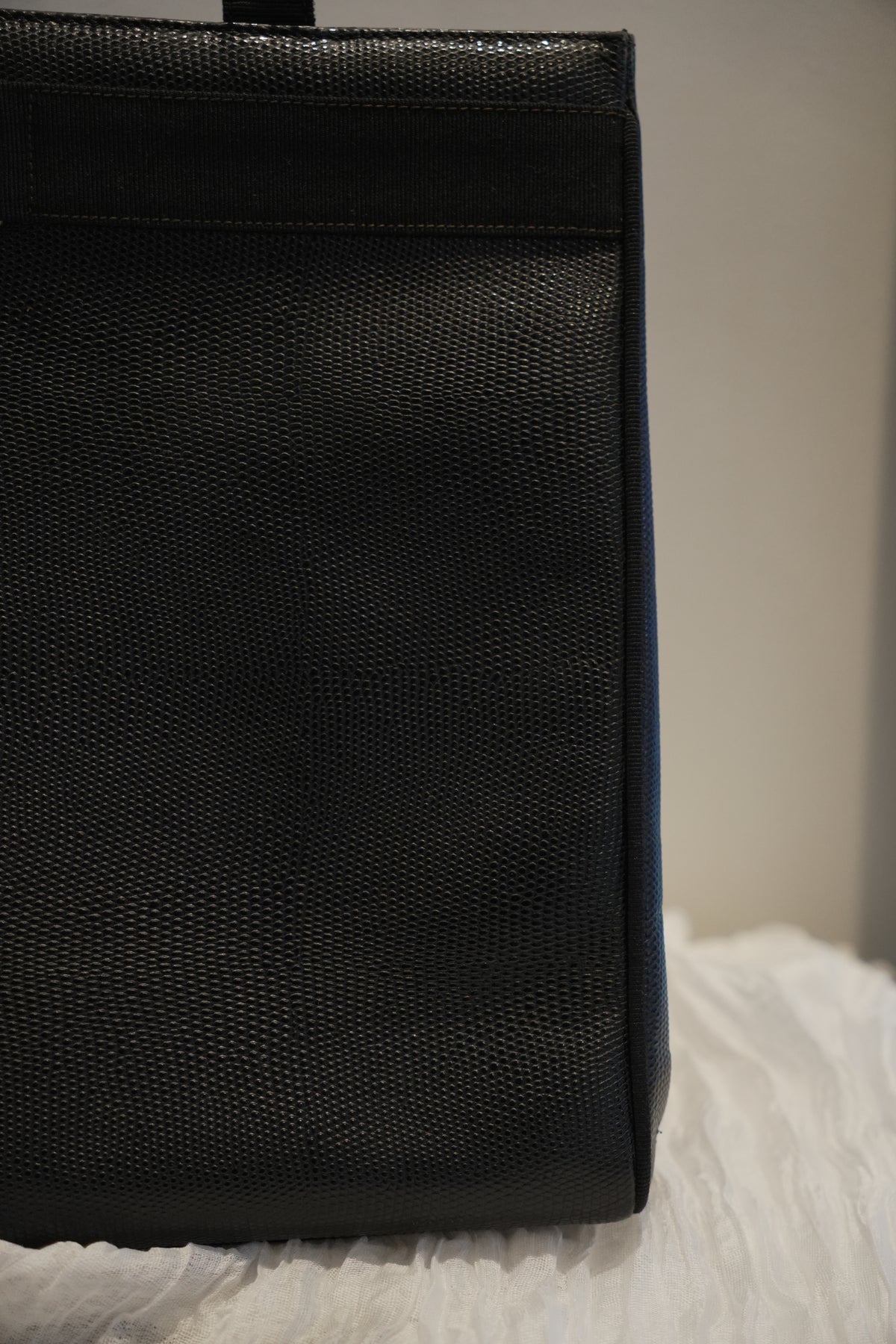 Salvatore Ferragamo Pebbled Leather Large Double Strap Tote Bag