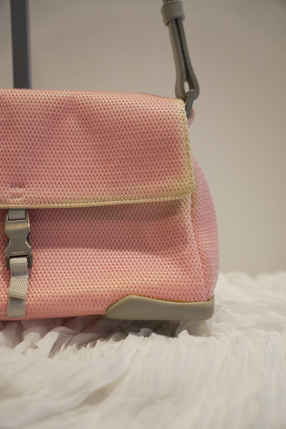 Prada Sports Pink Perforated SS1999 Handbag