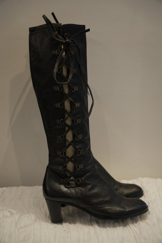 Marc Jacobs Lace Up Knee High Boots Sz37.5