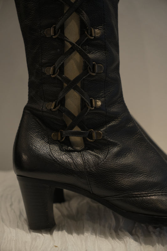 Marc Jacobs Lace Up Knee High Boots Sz37.5