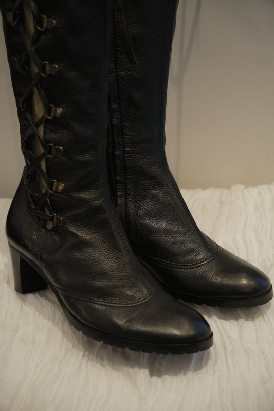 Marc Jacobs Lace Up Knee High Boots Sz37.5
