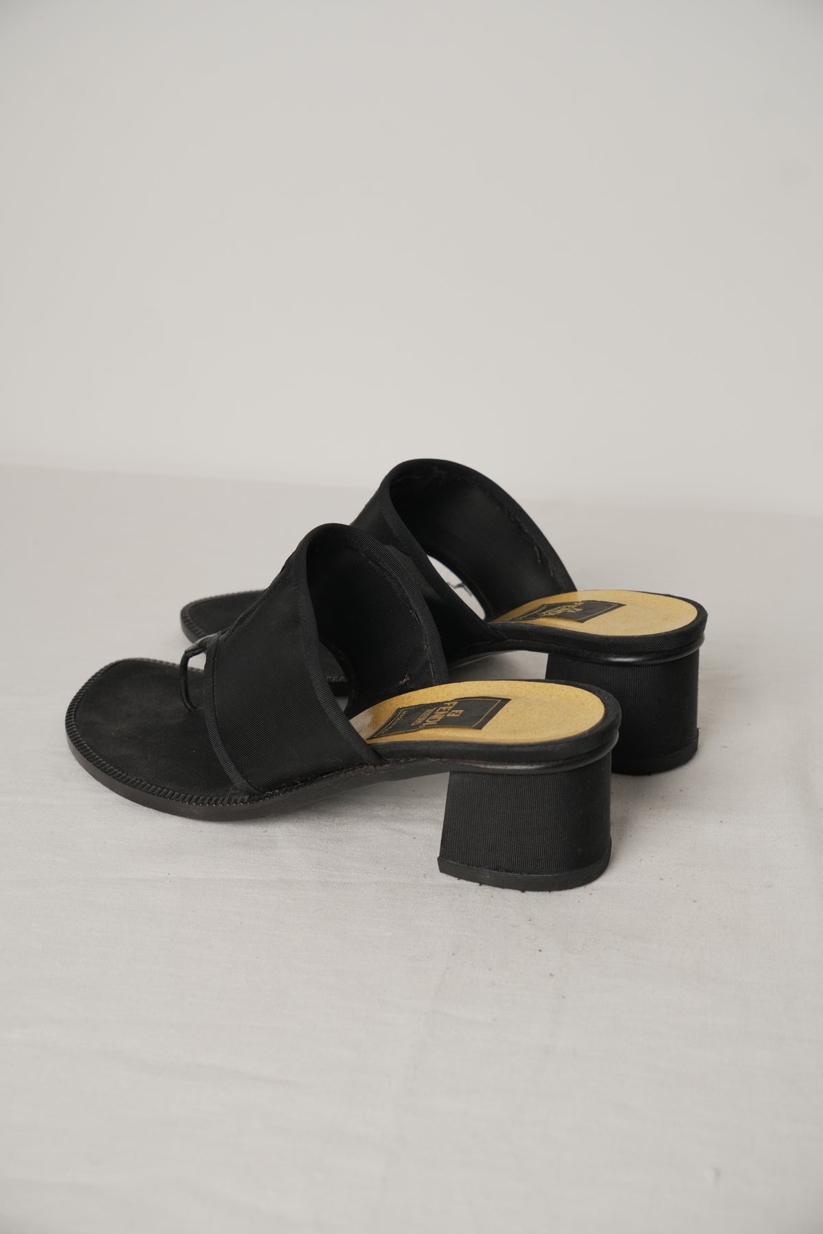 Fendi Mesh Zucca Logo Sandals Sz 38