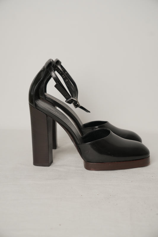 Gucci Leather Platform Mary Jane Heels Sz36