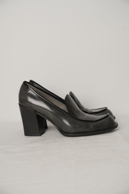 Prada Brown Square Top Pumps Sz40