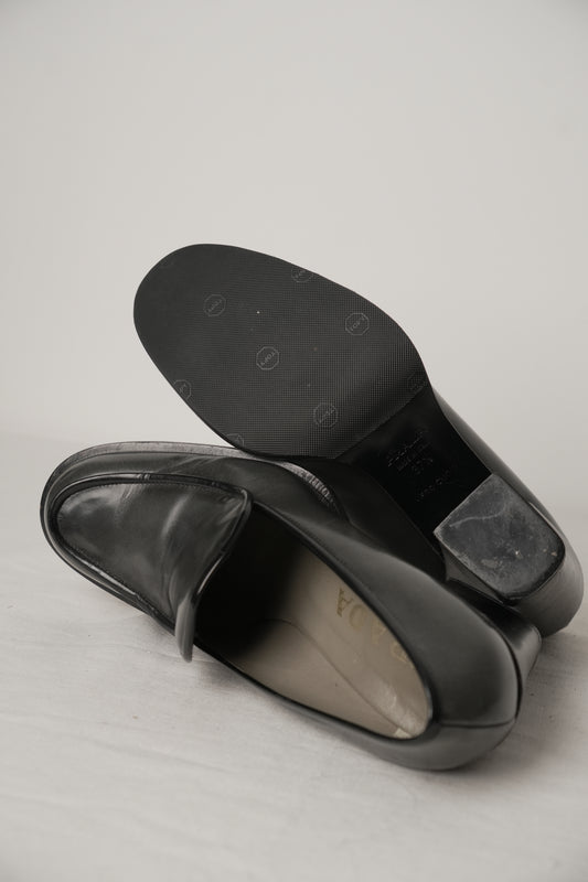 Prada Brown Square Top Pumps Sz40